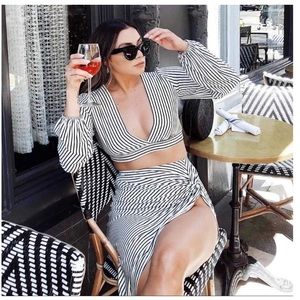 Striped Black and White Women's Outfit